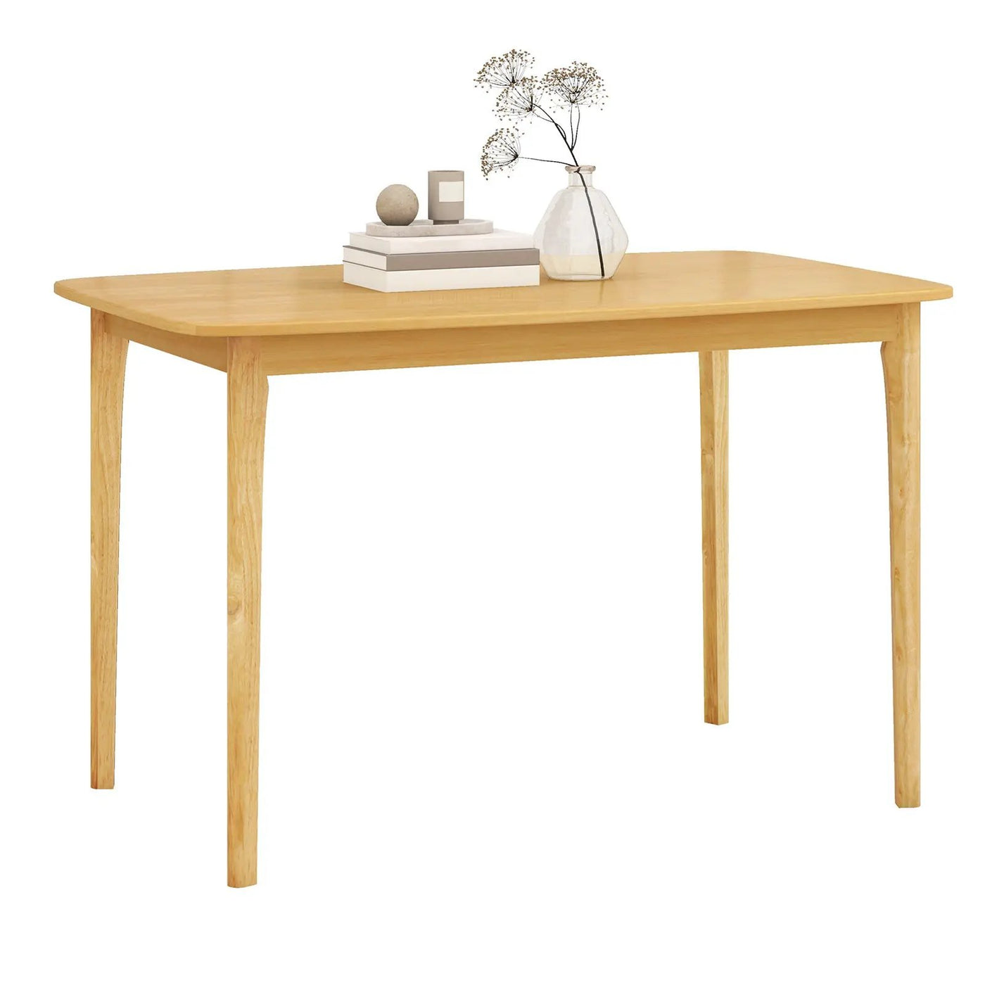 48 Inch Solid Wood Dining Table with Rubber Wood Supporting Legs for Kitchen Dining Room by DirectDeals