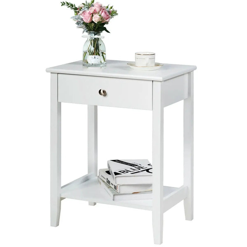 Wooden Nightstand End Table Storage Display by DirectDeals