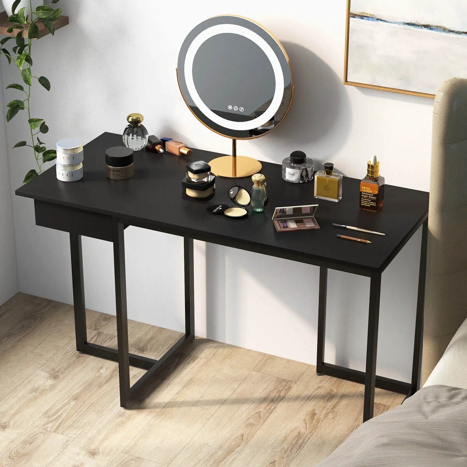 48 Inch Computer Desk with Metal Frame and Adjustable Pads by DirectDeals