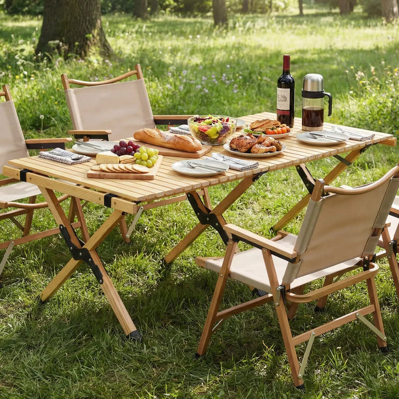 48 Inch Folding Camping Table with Carry Bag for Backyard by DirectDeals