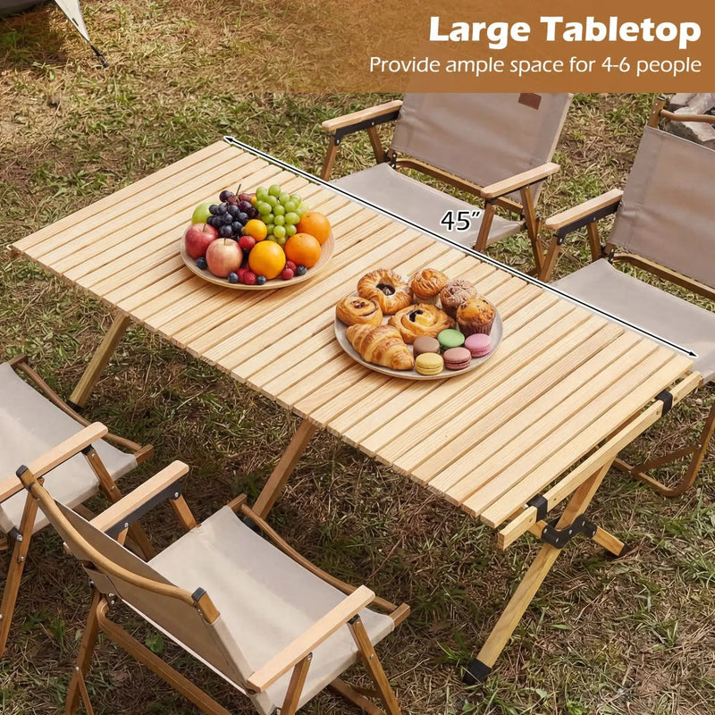 48 Inch Folding Camping Table with Carry Bag for Backyard by DirectDeals