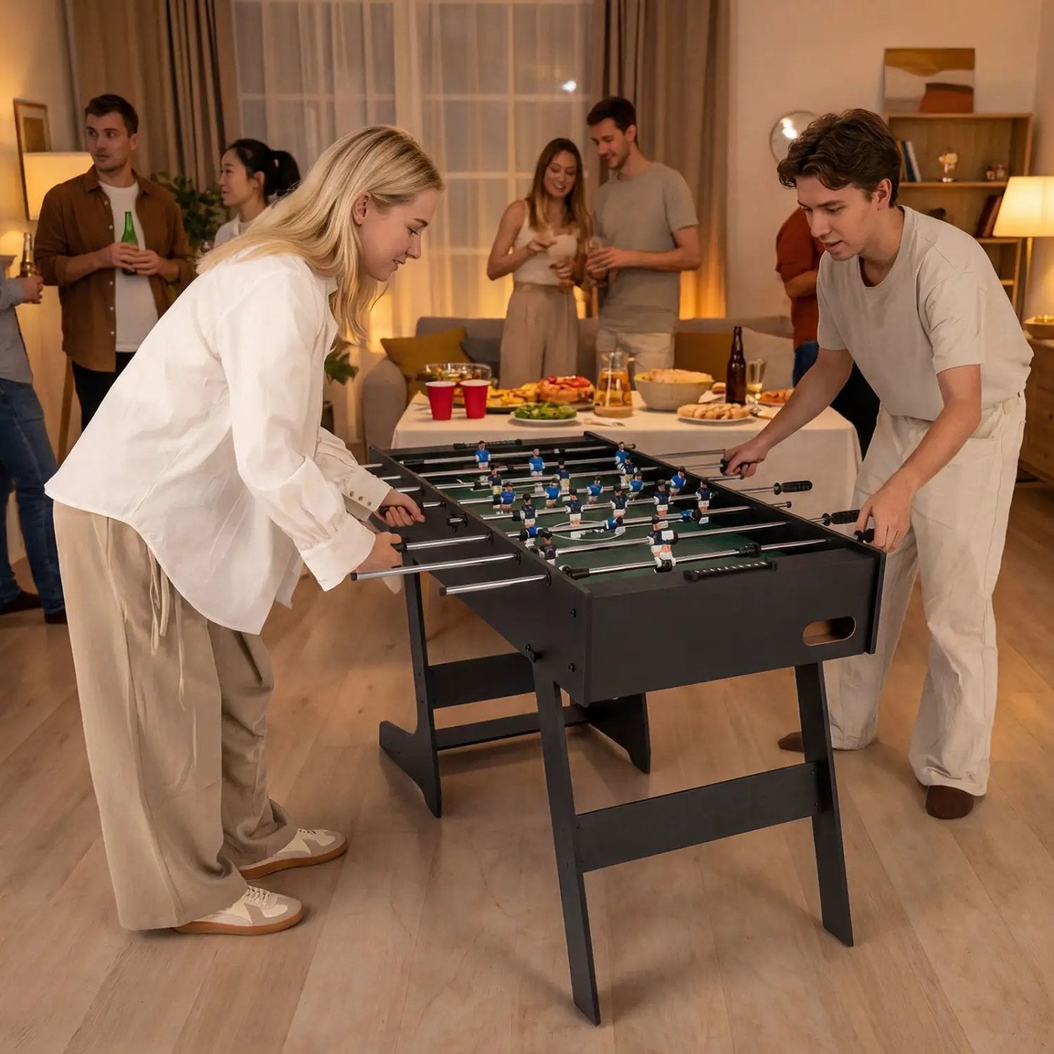48 Inch Folding Foosball Table - Competition Size by DirectDeals