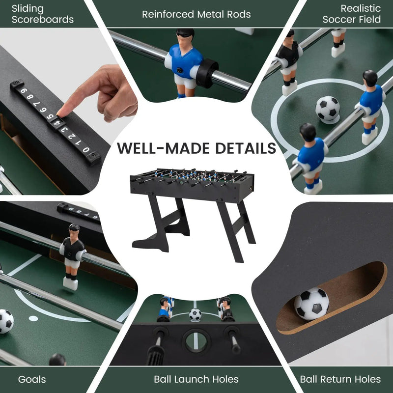 48 Inch Folding Foosball Table - Competition Size by DirectDeals