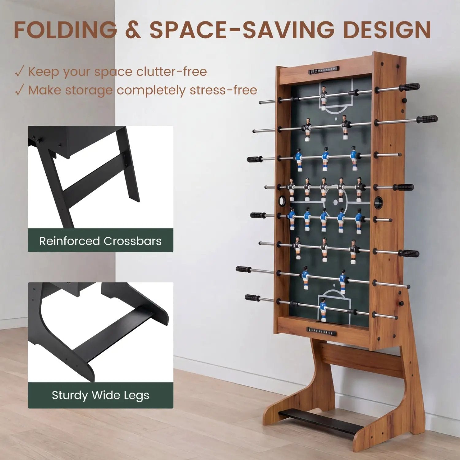 48 Inch Folding Foosball Table - Competition Size by DirectDeals