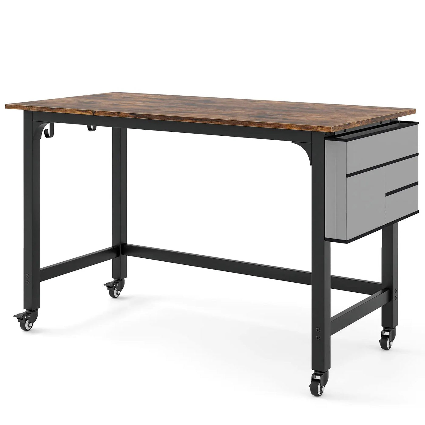 48 Inch Mobile Computer Workstation with 4 Smooth Casters by DirectDeals