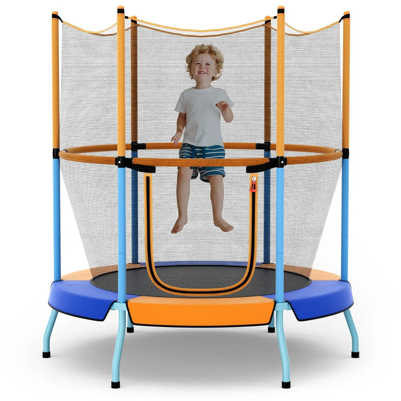 48 Inch Toddler Trampoline with Safety Enclosure Net by DirectDeals