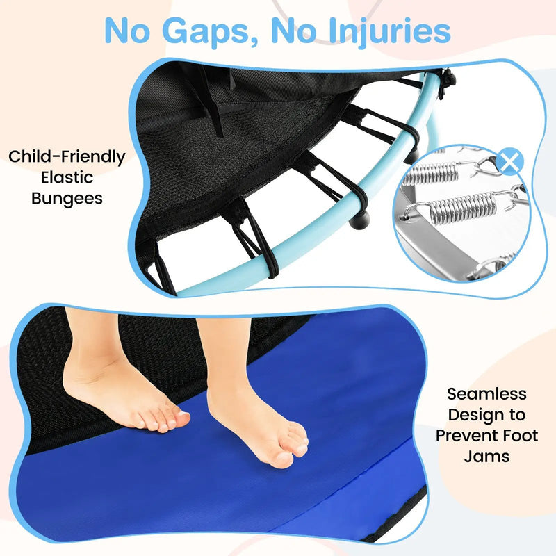48 Inch Toddler Trampoline with Safety Enclosure Net by DirectDeals
