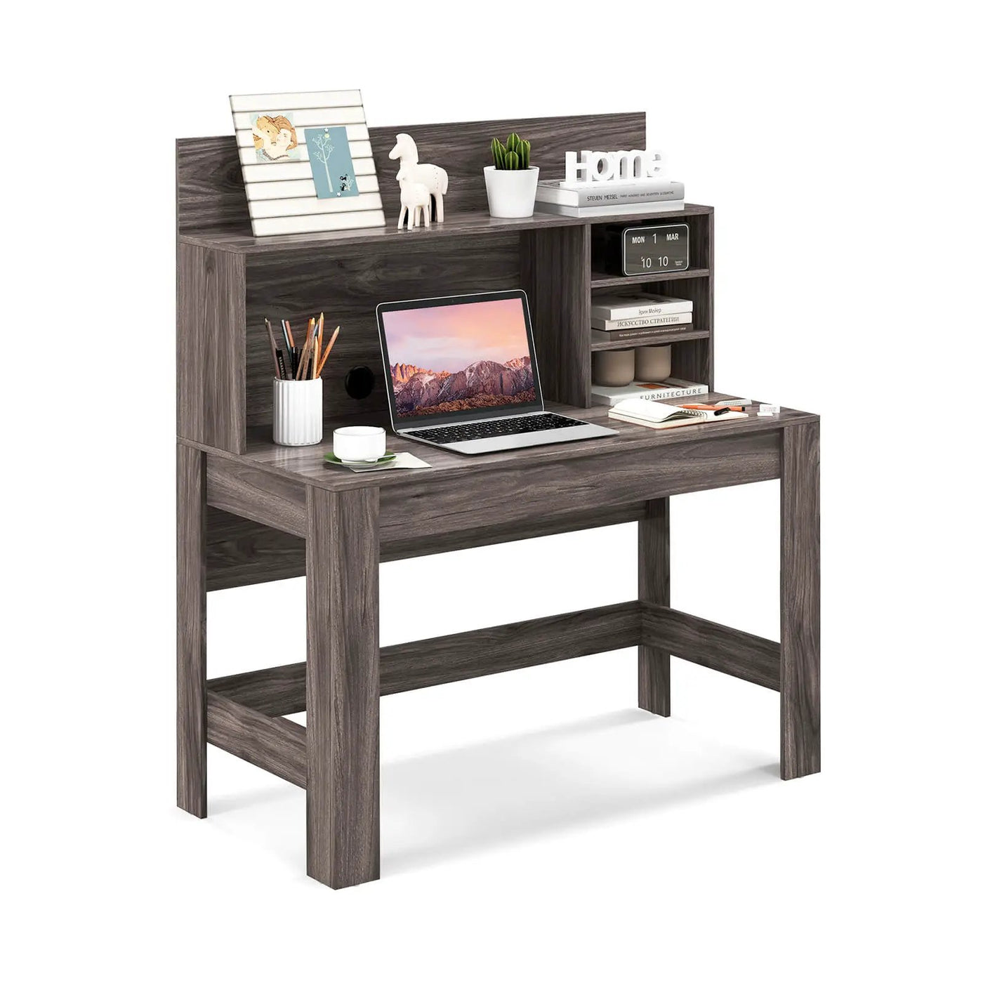 48 Inch Writing Computer Desk with Anti-Tipping Kits and Cable Management Hole by DirectDeals