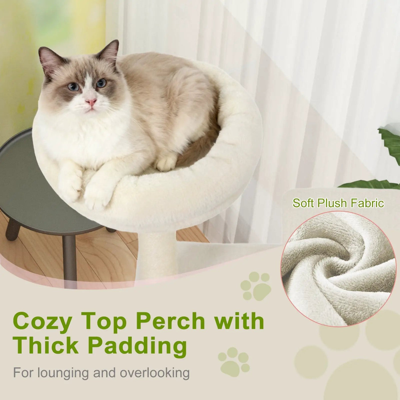 48 Inches Tall Cat Tree Multi-Level Kitten Tower with Large Condo Padded Top Perch by DirectDeals