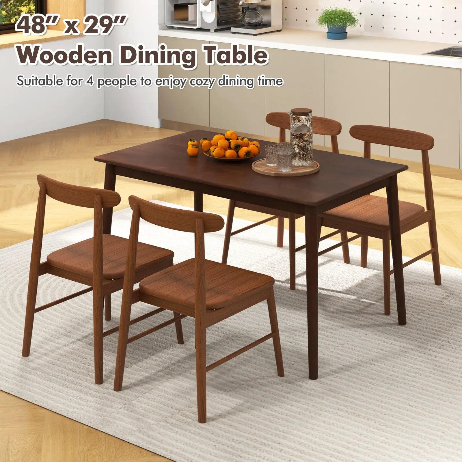 48 Inches Wooden Dining Table for 4 People by DirectDeals