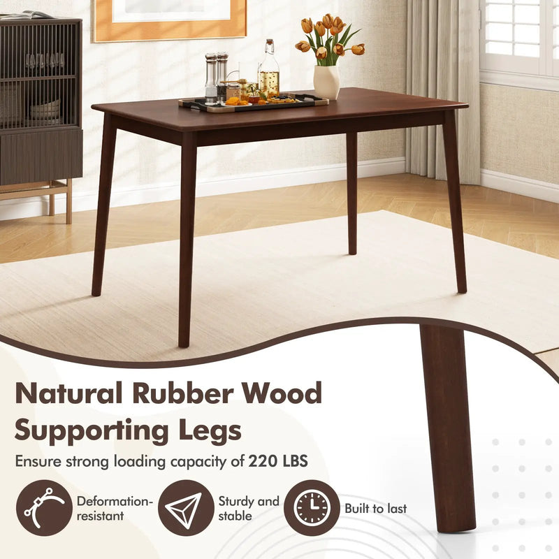 48 Inches Wooden Dining Table for 4 People by DirectDeals