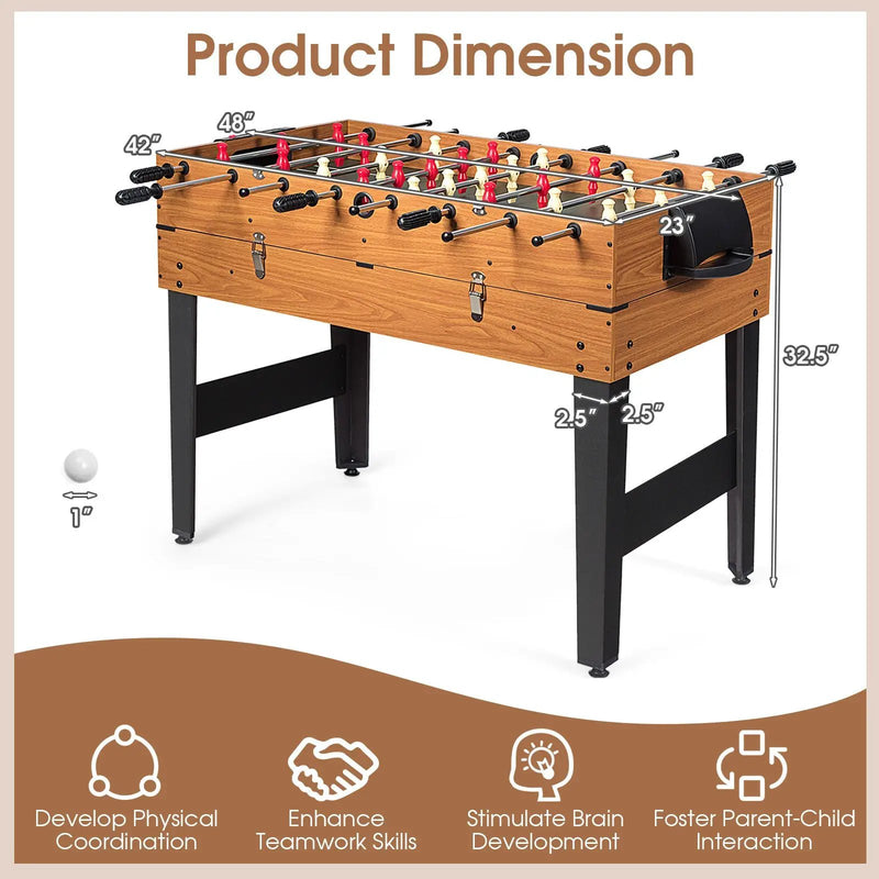 48 Inch 3-In-1 Multi Combo Game Table with Soccer for Game Rooms by DirectDeals