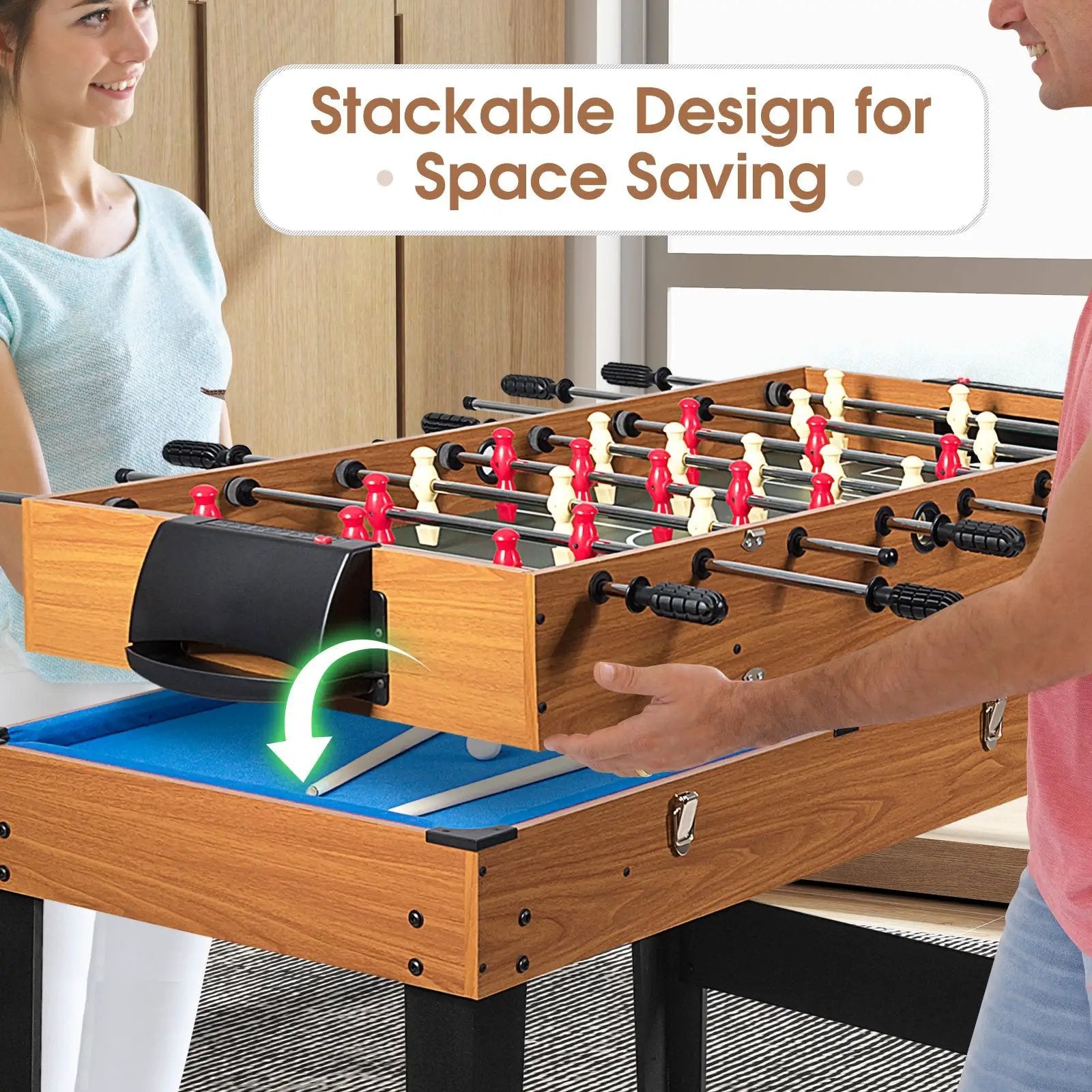 48 Inch 3-In-1 Multi Combo Game Table with Soccer for Game Rooms by DirectDeals