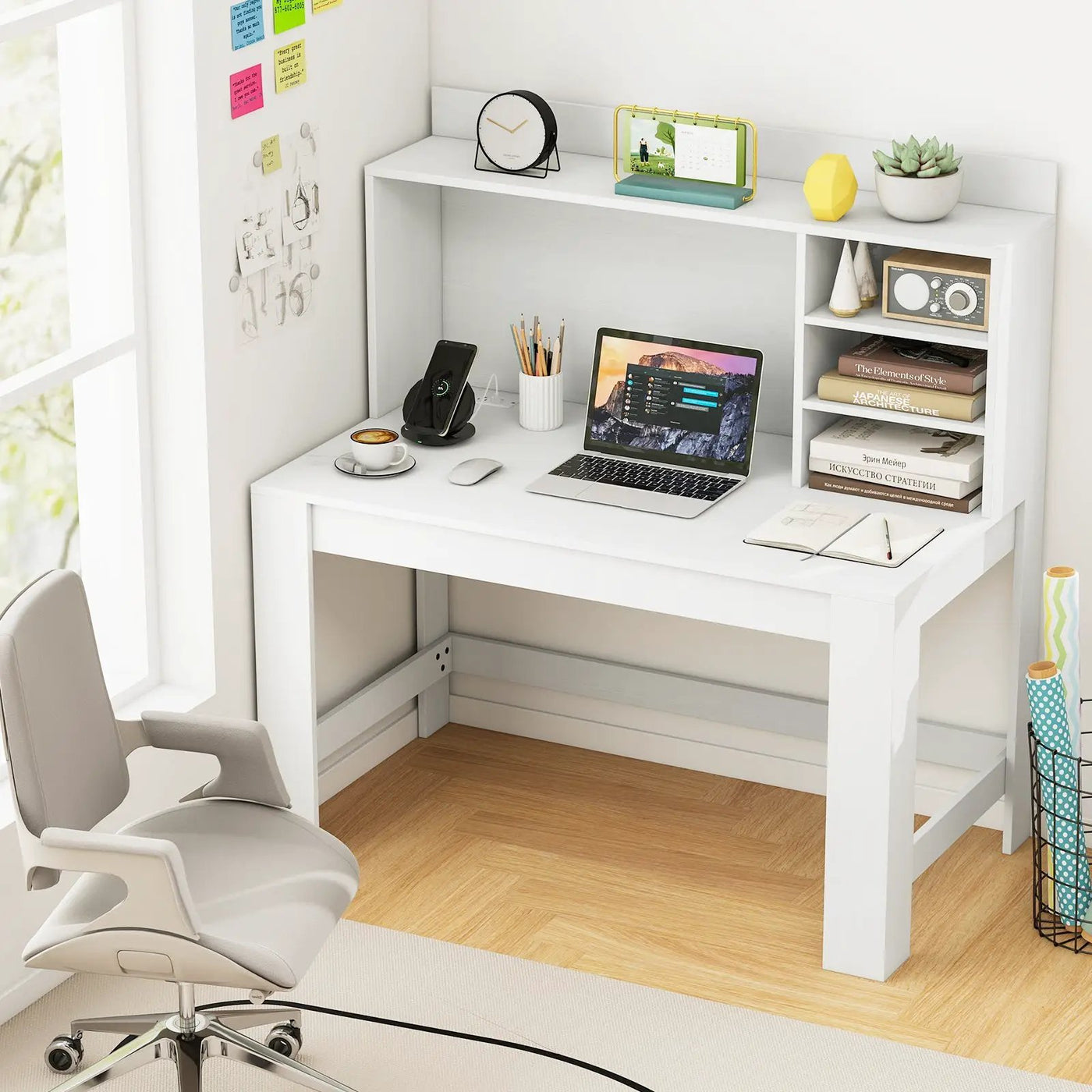48 Inch Writing Computer Desk with Anti-Tipping Kits and Cable Management Hole by DirectDeals
