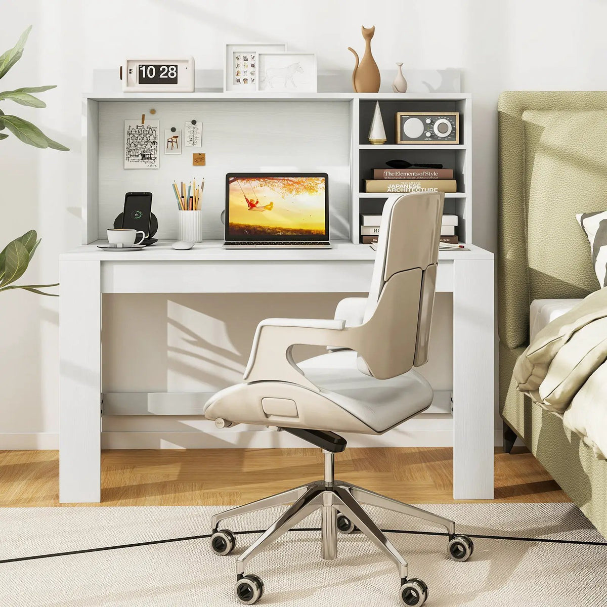 48 Inch Writing Computer Desk with Anti-Tipping Kits and Cable Management Hole by DirectDeals