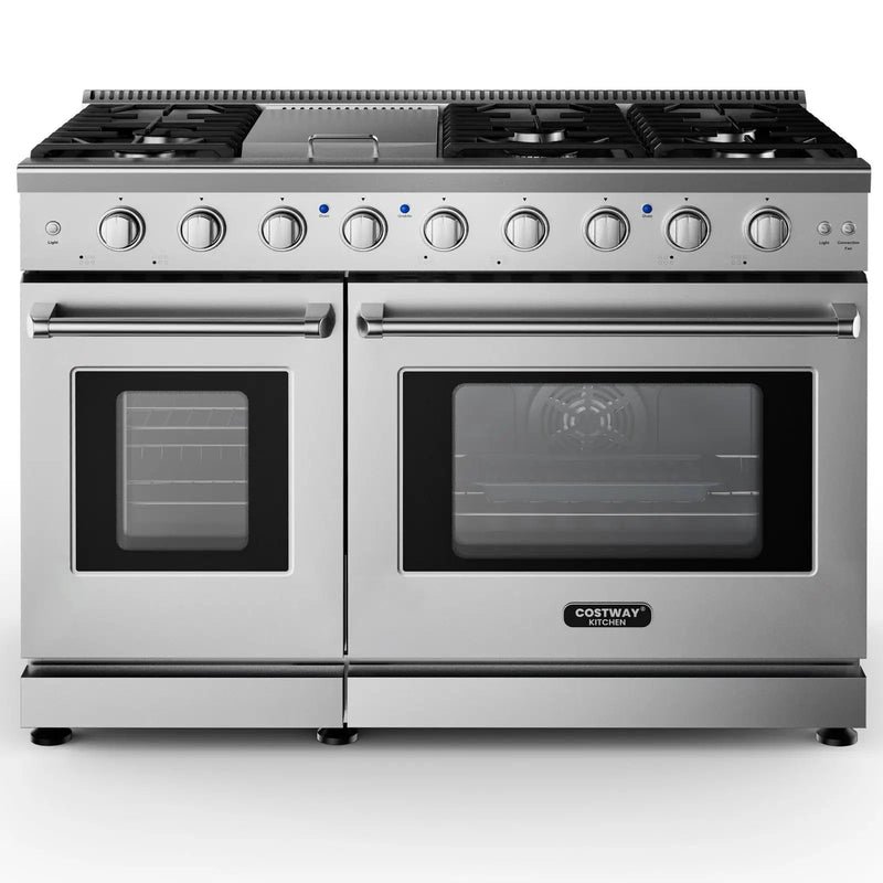 48 Inches Freestanding Natural Gas Range with 7 Burners Cooktop by DirectDeals