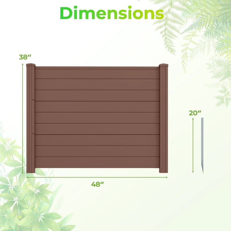 48 x 38 Inches Air Conditioner Fence 2 Panels Outdoor Privacy Fence by DirectDeals