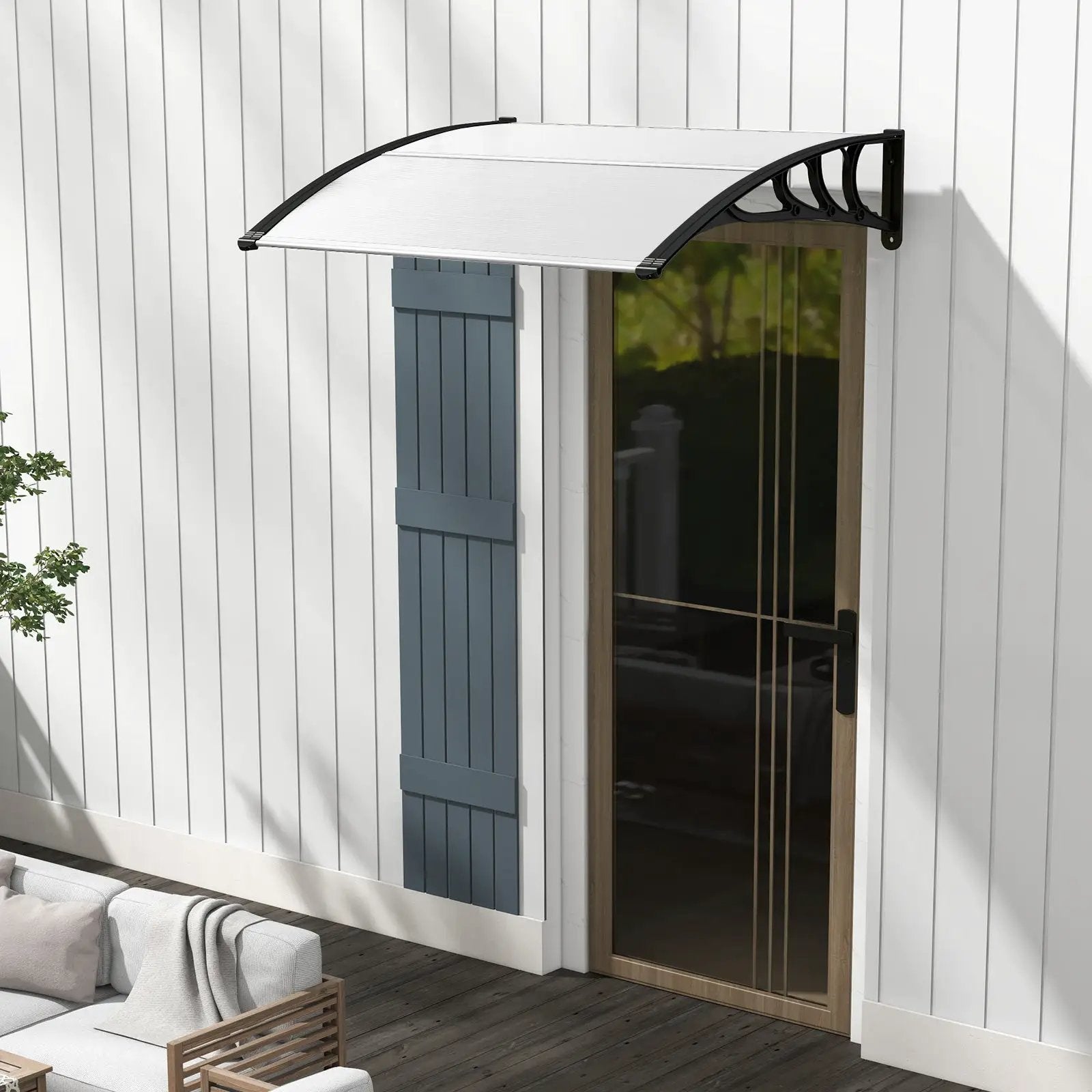 48 x 40 Inch Outdoor Front Door Window Awning Door Canopy Exterior by DirectDeals