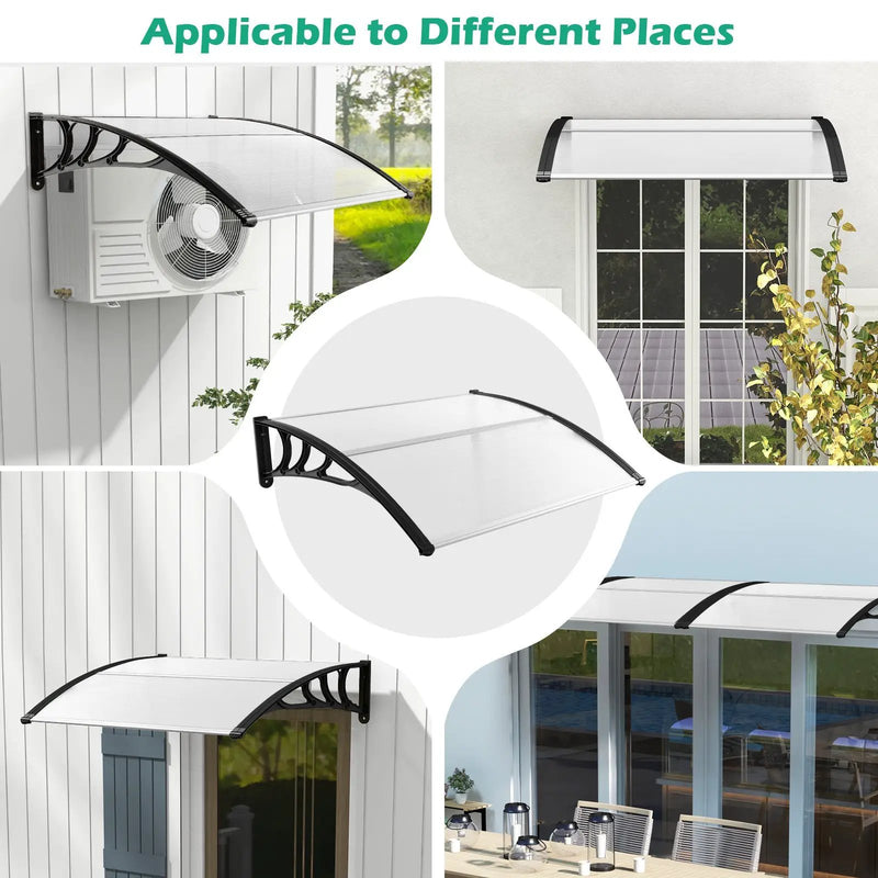 48 x 40 Inch Outdoor Front Door Window Awning Door Canopy Exterior by DirectDeals