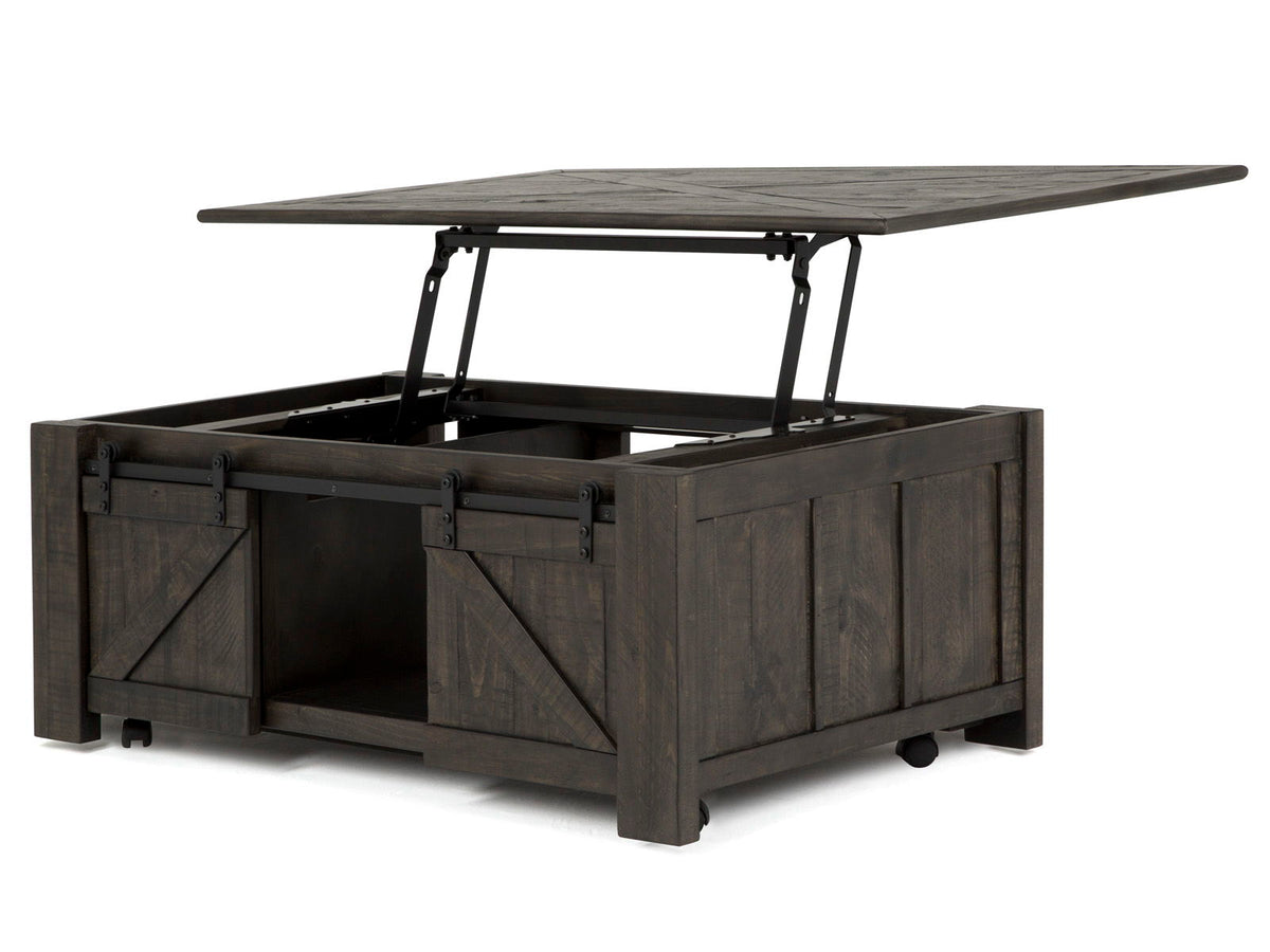 Garrett - Rectangular Lift-top Cocktail Table With Casters - Weathered Charcoal, photo 3 of 3