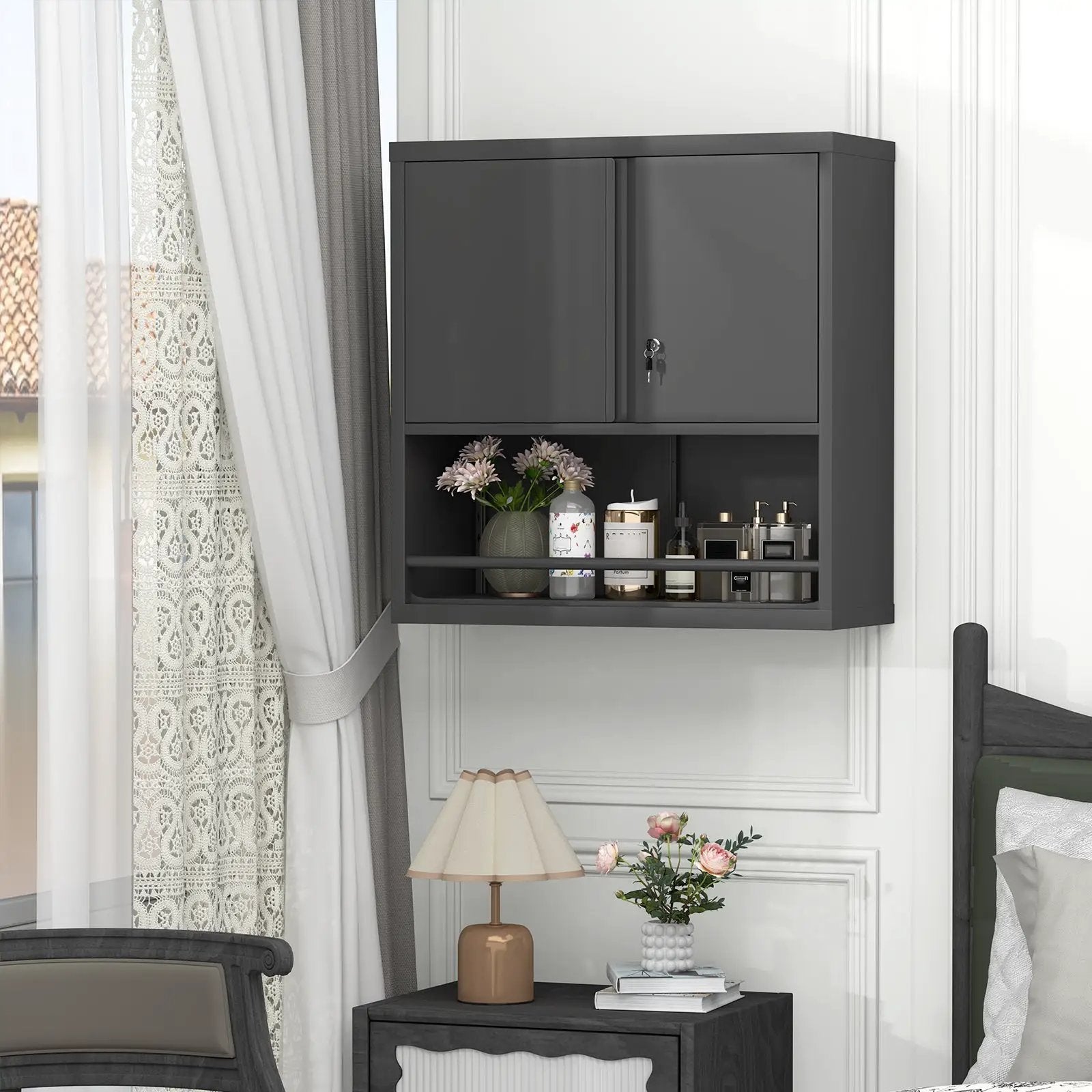 Metal Adjustable 2 Doors Storage Cabinet by HouseOfZazla