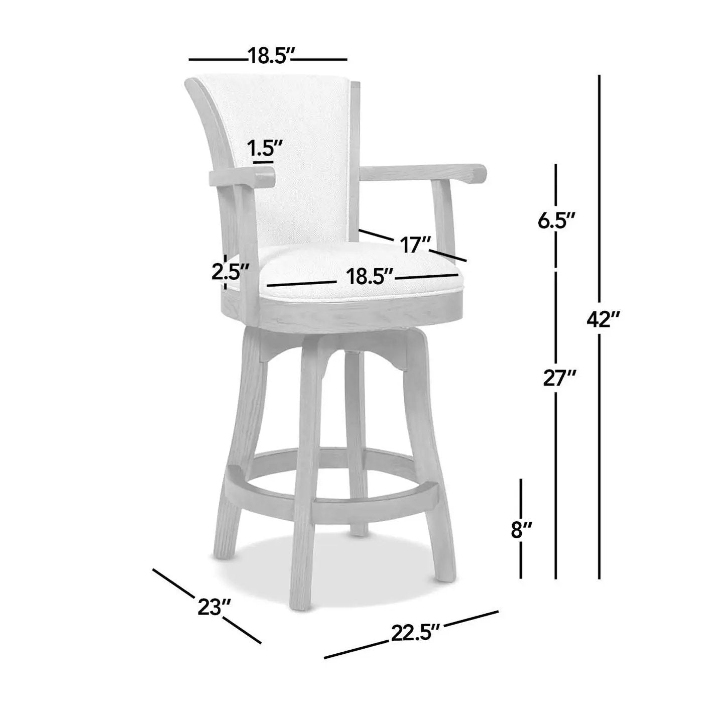 Williams - Swivel Counter Height Bar Stool by HouseOfZazla