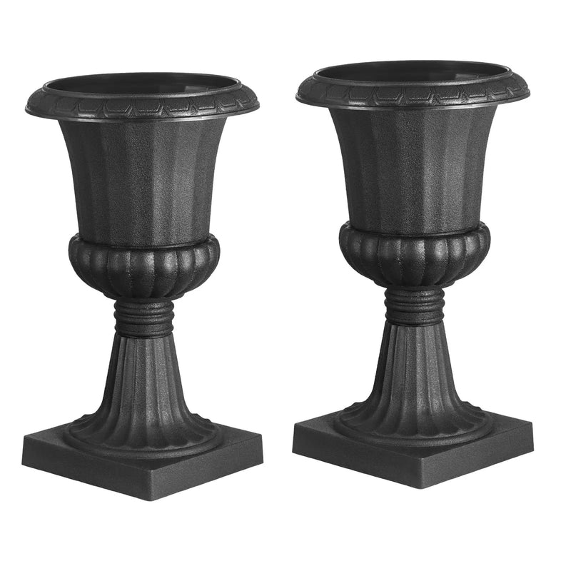 Plastic Urn Planters, 15.8 x 26.4 Inch, 2 Pack by HouseOfZazla