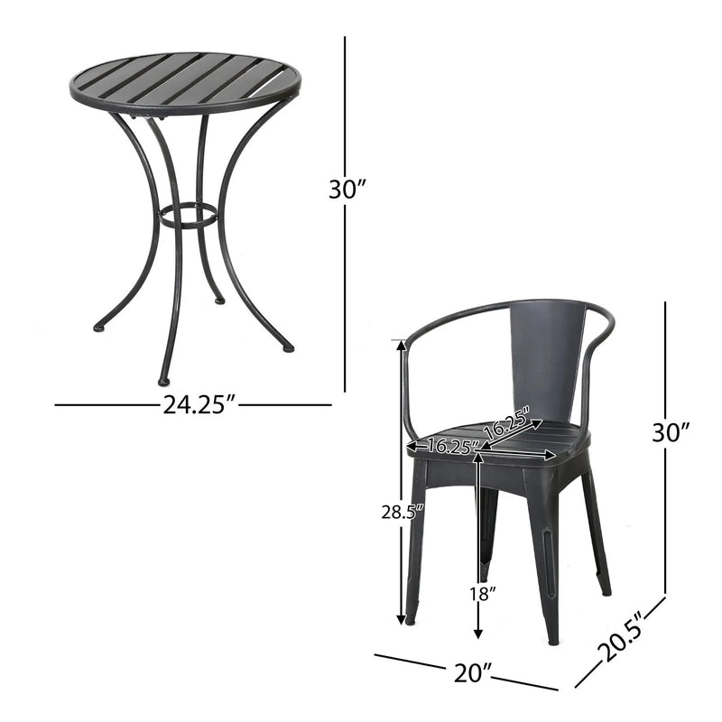 Yearn - 3 Piece Bistro Set With Table And 2 Chairs by HouseOfZazla