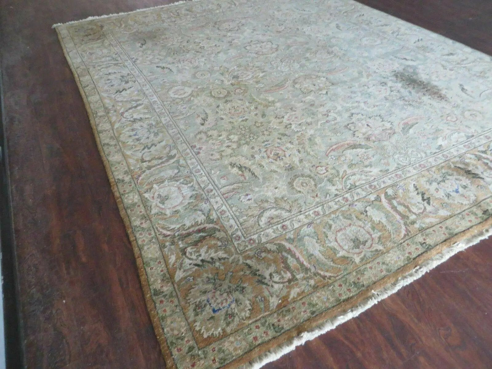 8' X 10' Vintage Handmade India Floral Oriental Top Quality Jaipur Tea Wash by Jewel Rugs