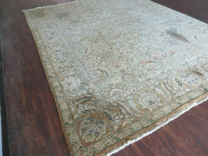 8' X 10' Vintage Handmade India Floral Oriental Top Quality Jaipur Tea Wash by Jewel Rugs