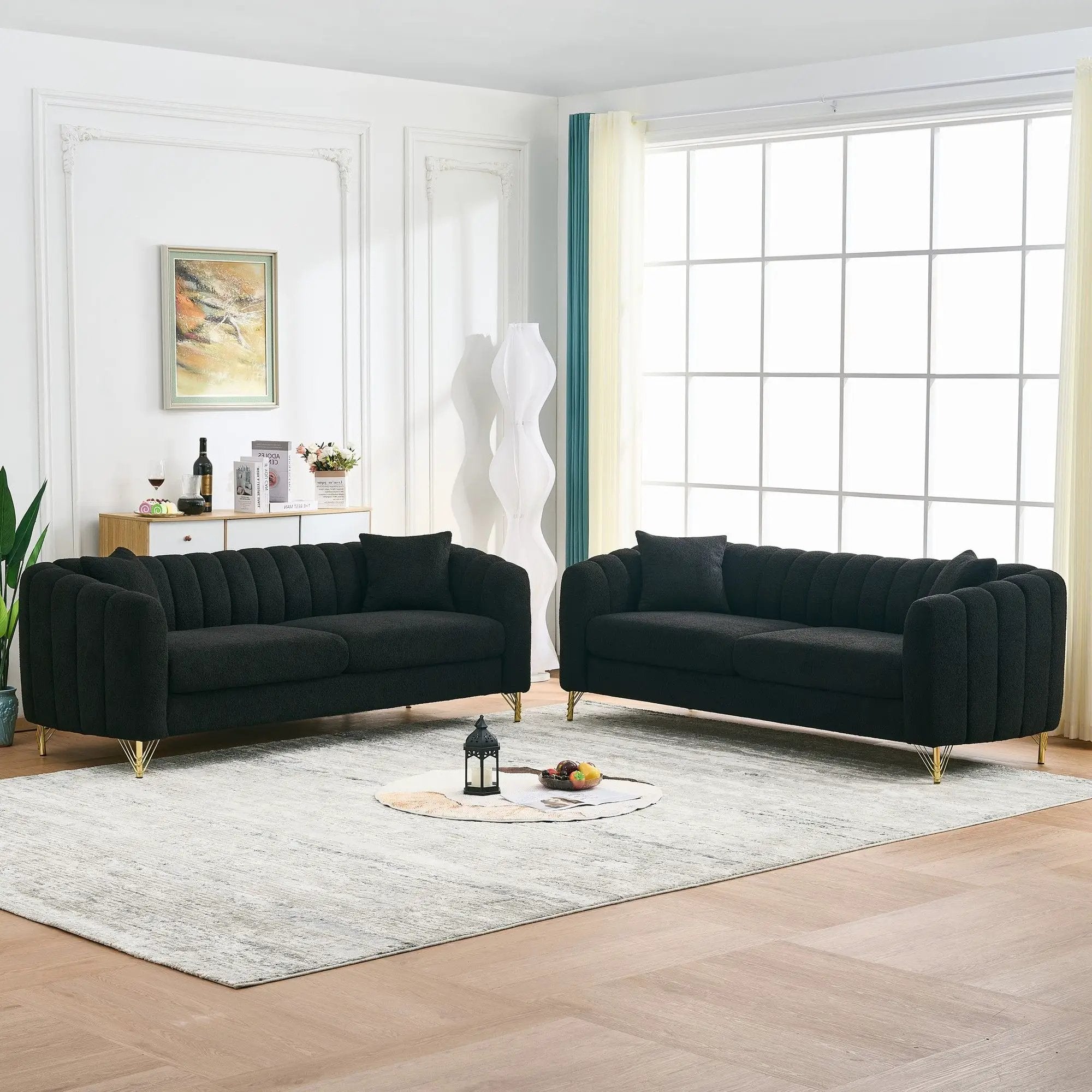 Oversized Sofa, Deep Tufted Couch by Unique Piece Furniture
