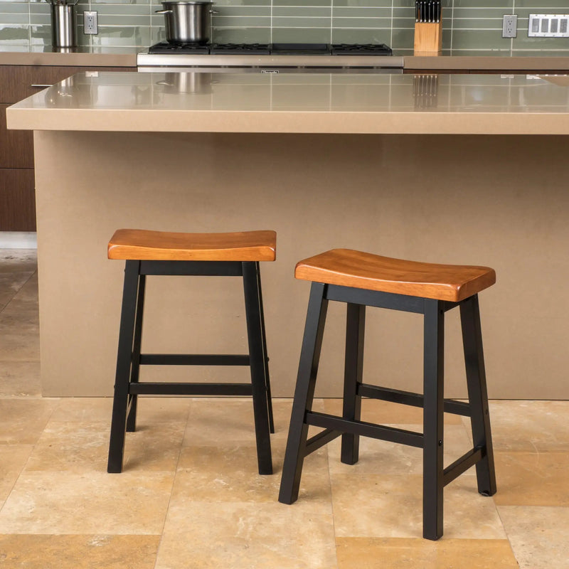 Wood 24" Saddle Stool by HouseOfZazla