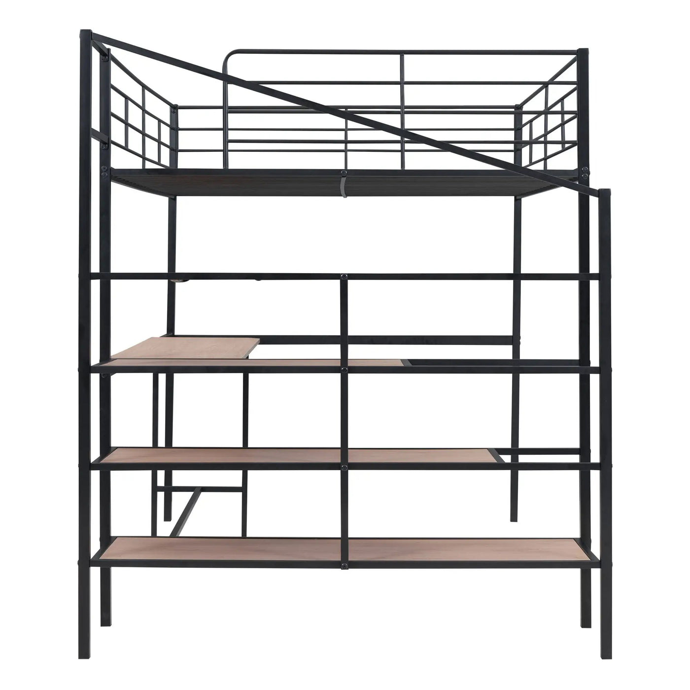 Loft Bed With Desk And Lateral Storage Ladder by HouseOfZazla