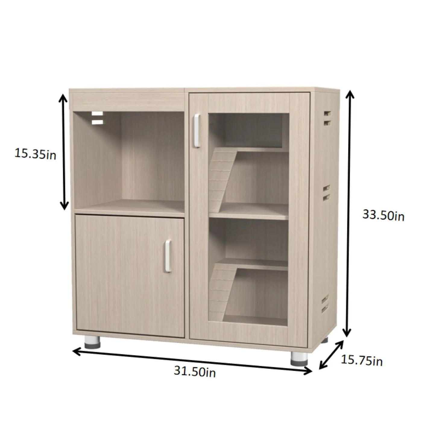 4 Tier Hamster Cage With Acrylic Windows And Storage Cabinet by HouseOfZazla