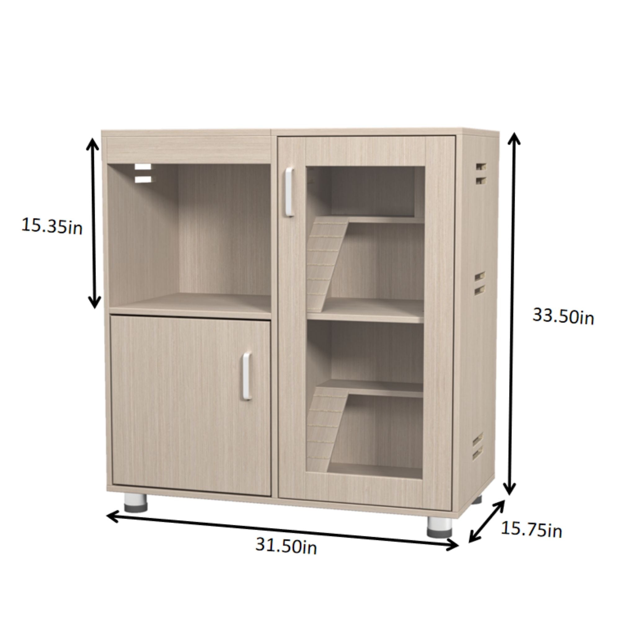 4 Tier Hamster Cage With Acrylic Windows And Storage Cabinet by HouseOfZazla