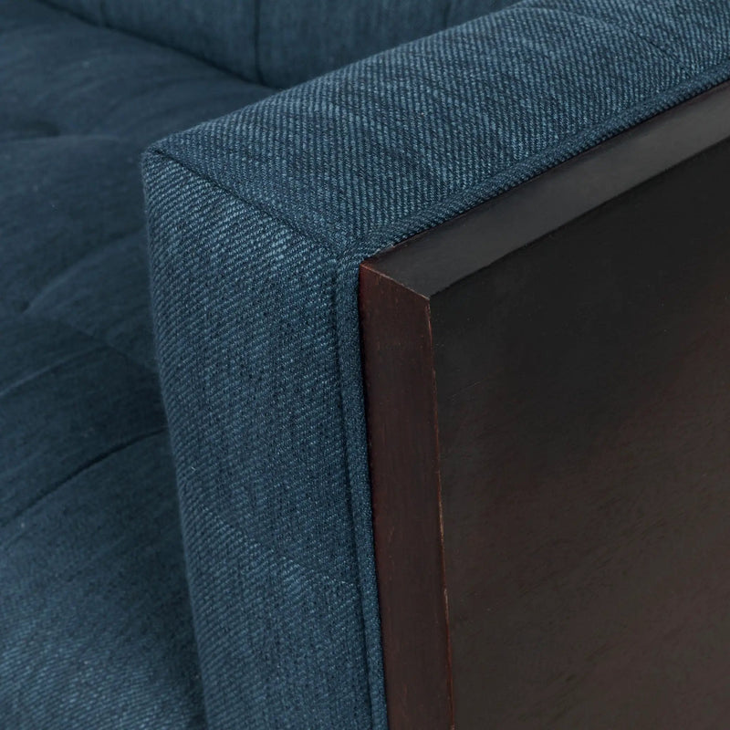 Contemporary Mid-Century Charm 3 Seater Sofa With Button Tufted Waffle Stitching by HouseOfZazla