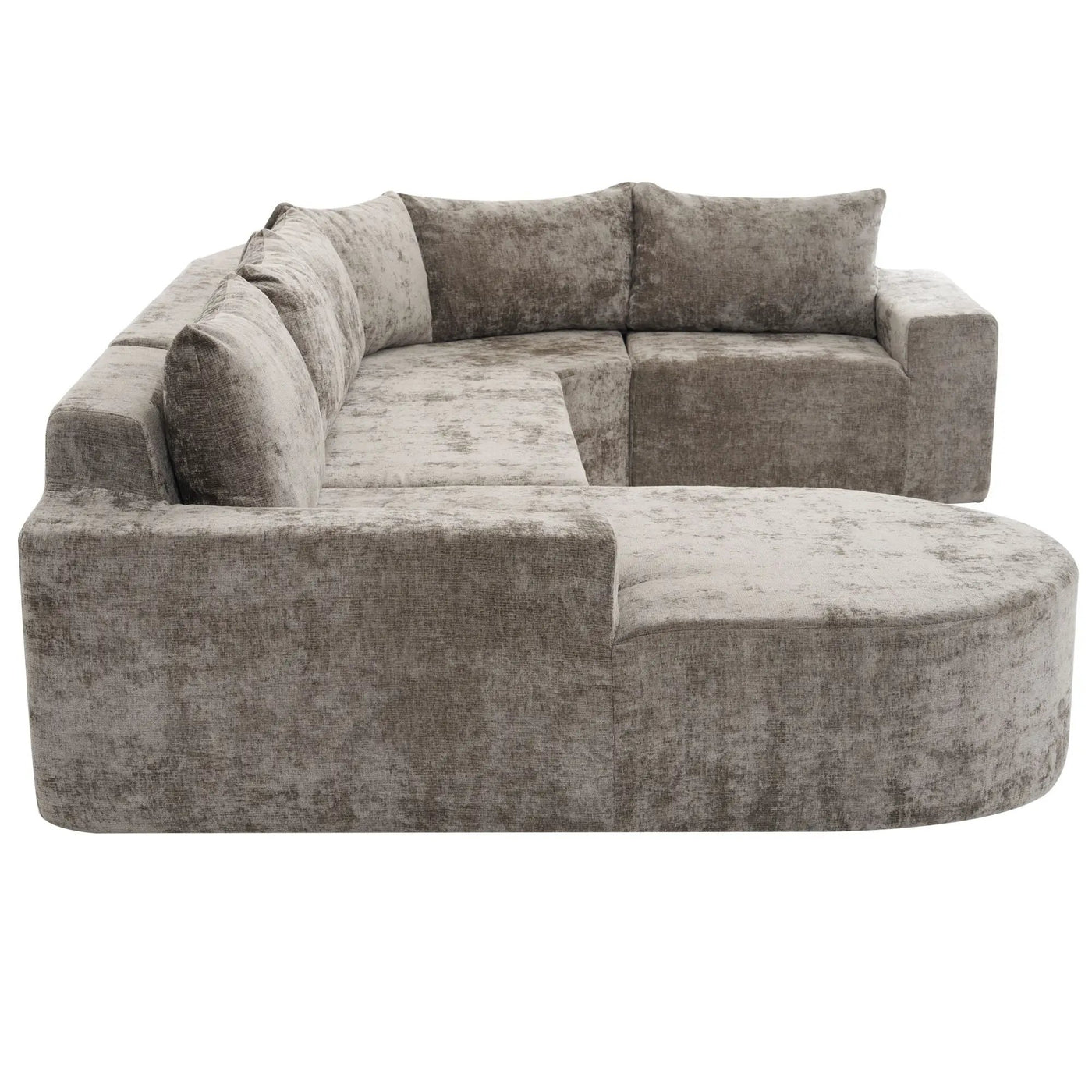 Modular Cloud Sectional Sofa Set, U-Shaped Upholstered Couch With Deep Seat by HouseOfZazla