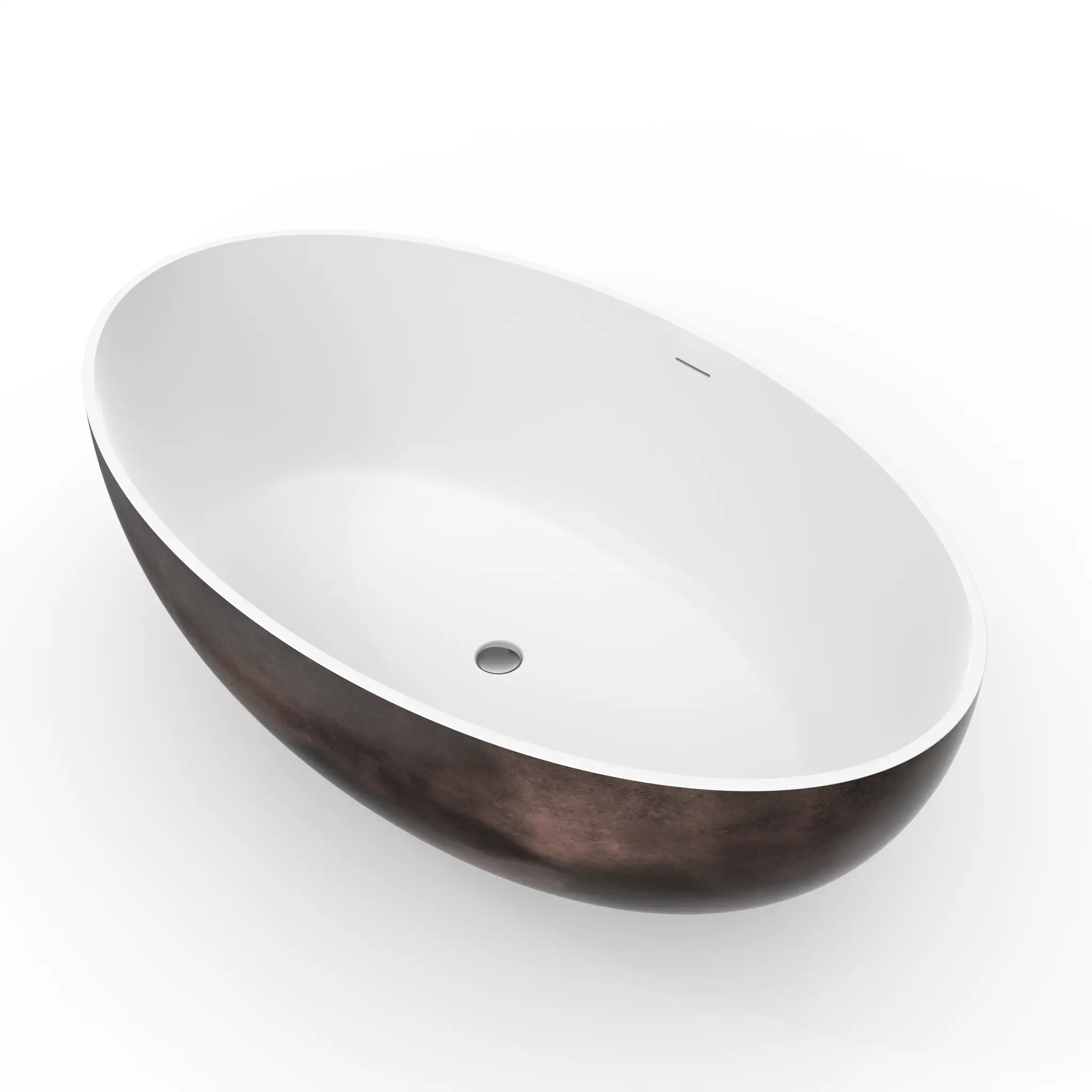 67 Inch Freestanding Solid Surface Soaking Bathtub by HouseOfZazla