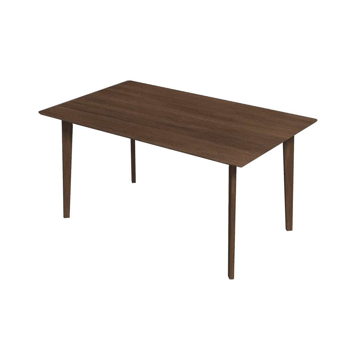Rectangular Modern Dining Table with Solid Wood Construction – Dark Brown or White, photo 5 of 40