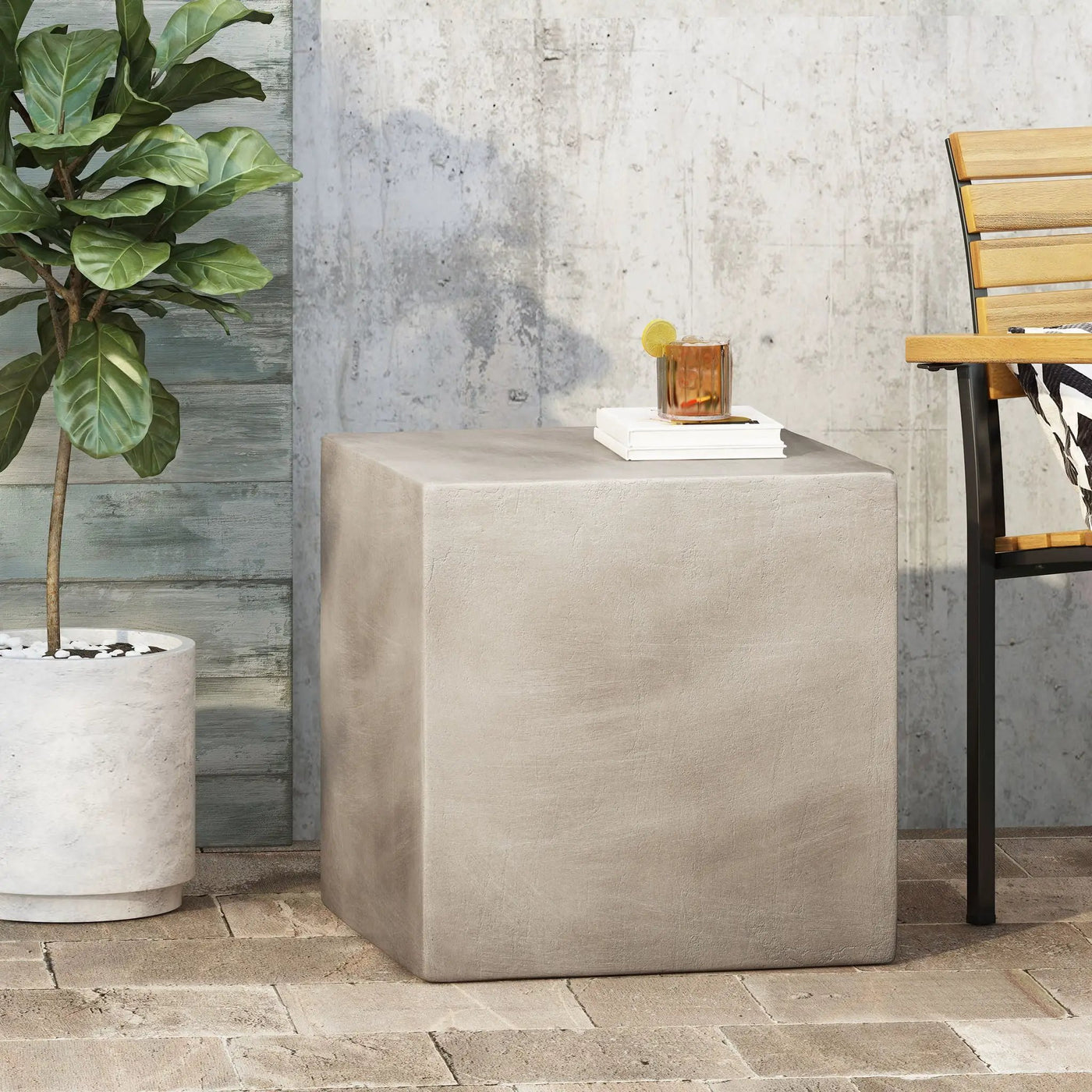 Outdoor Indoor Square Lightweight Side Table by HouseOfZazla