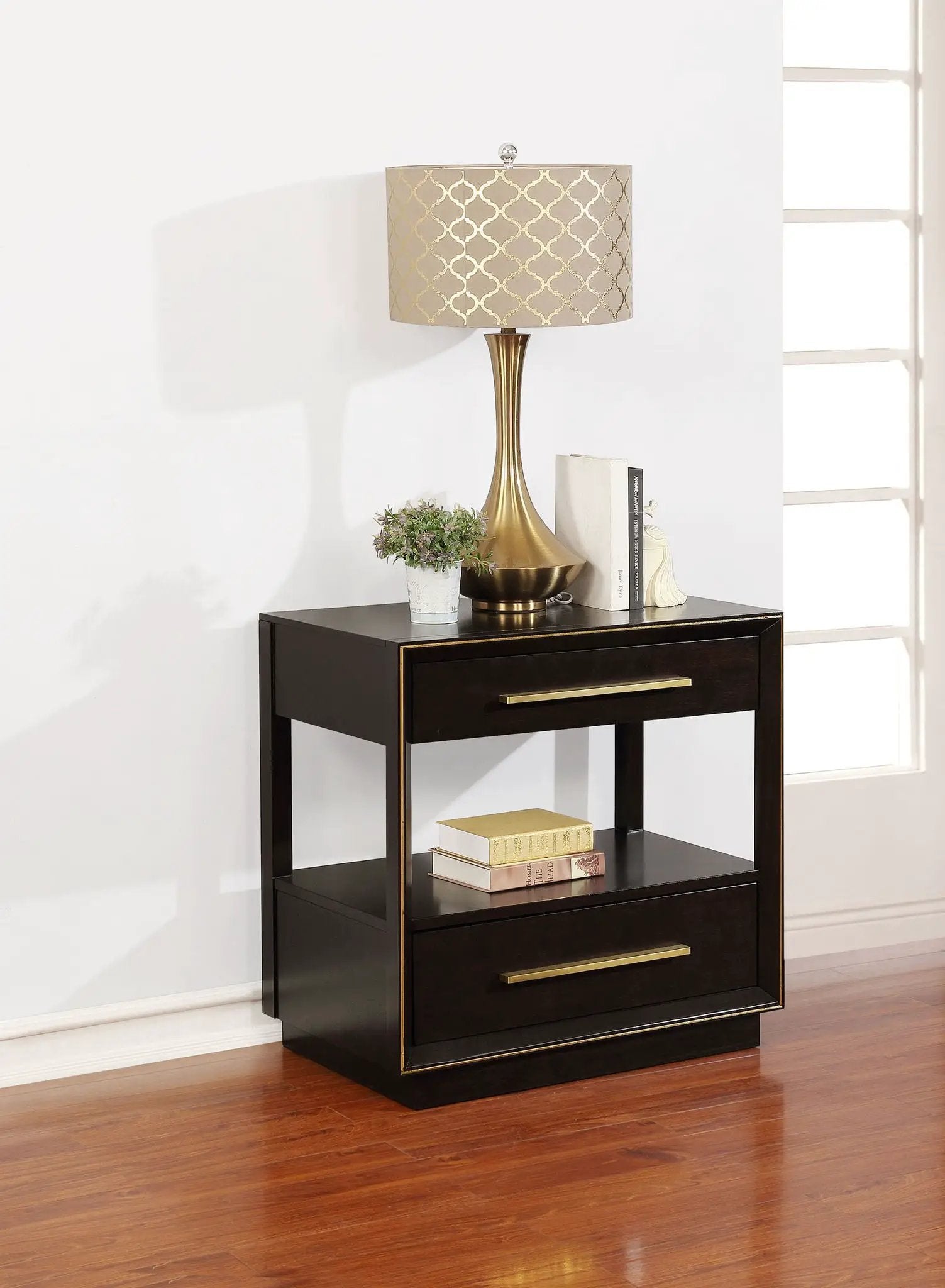 Durango 2-drawer Nightstand Smoked Peppercorn by Unique Piece Furniture