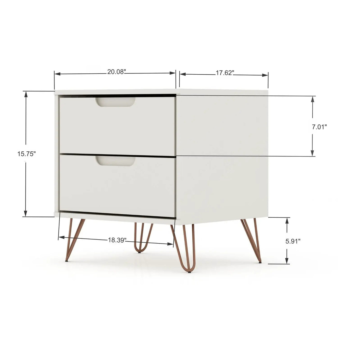 Rockefeller - 2 Drawer Nightstand by HouseOfZazla