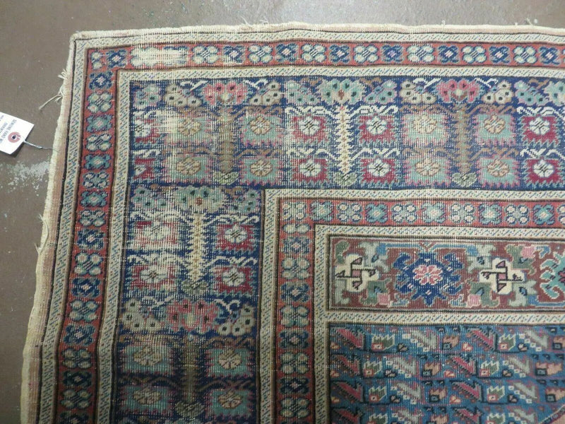 4' X 6' Antique Handmade Turkish Mehrab Prayer Wool Rug Lantern Beautiful by Jewel Rugs