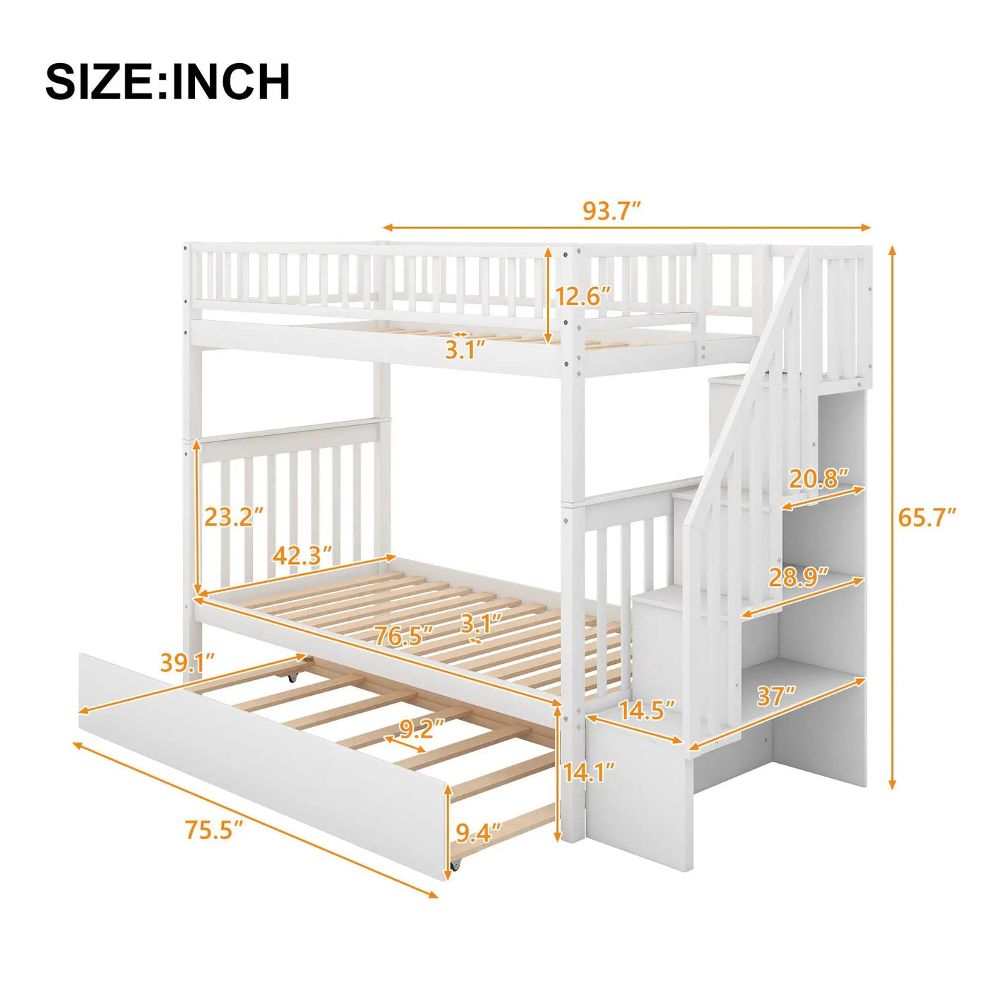 Bunk Bed With Staircase by HouseOfZazla