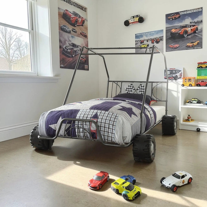Xander - Twin Go Kart Bed - Gunmetal by Unique Piece Furniture
