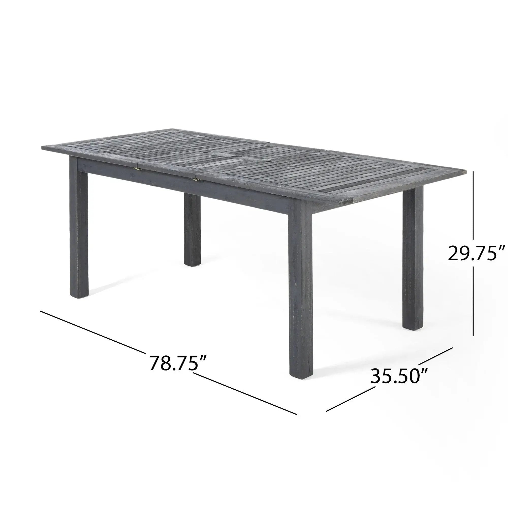9-Piece Outdoor Dining Set with Extendable Acacia Wood Table and Cushioned Chairs by HouseOfZazla