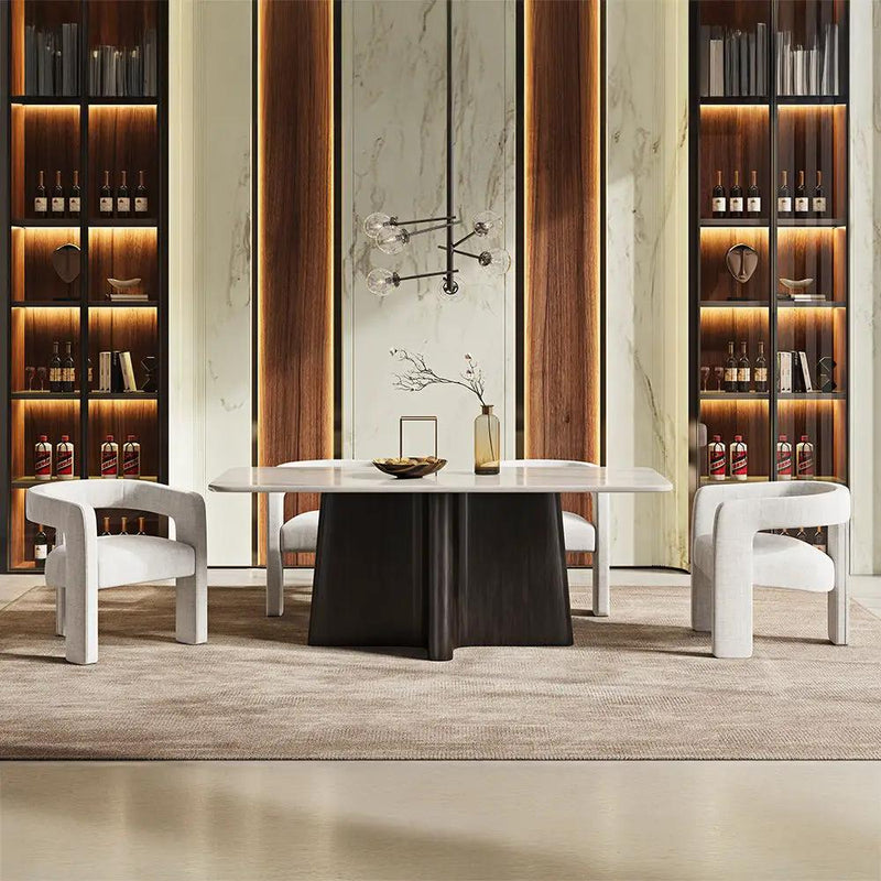 Jacory - Dining Table With Bottocino Marble Top - Espresso by Unique Piece Furniture