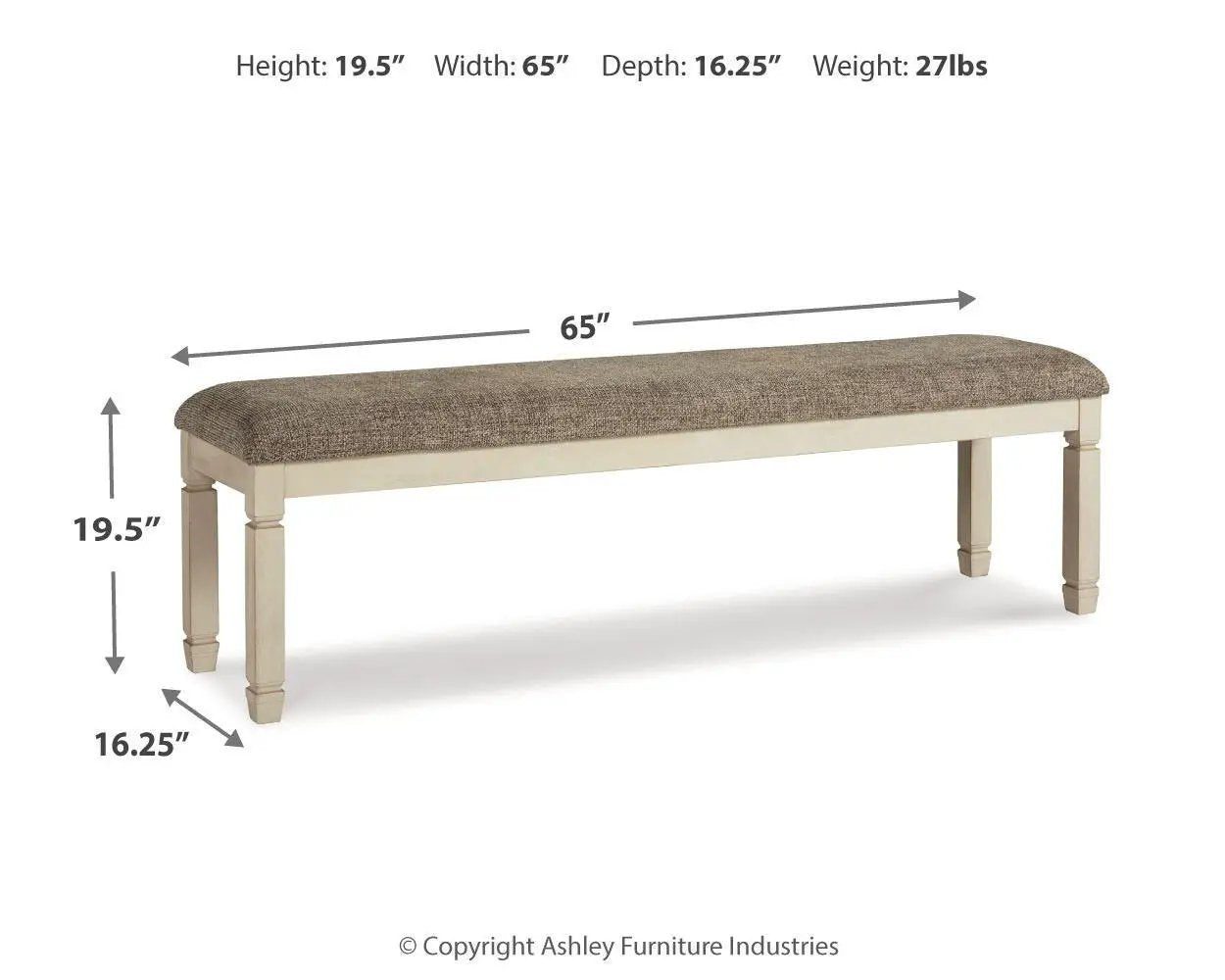 Bolanburg - Extra Large UPH DRM Bench - Brown / Beige by Unique Piece Furniture