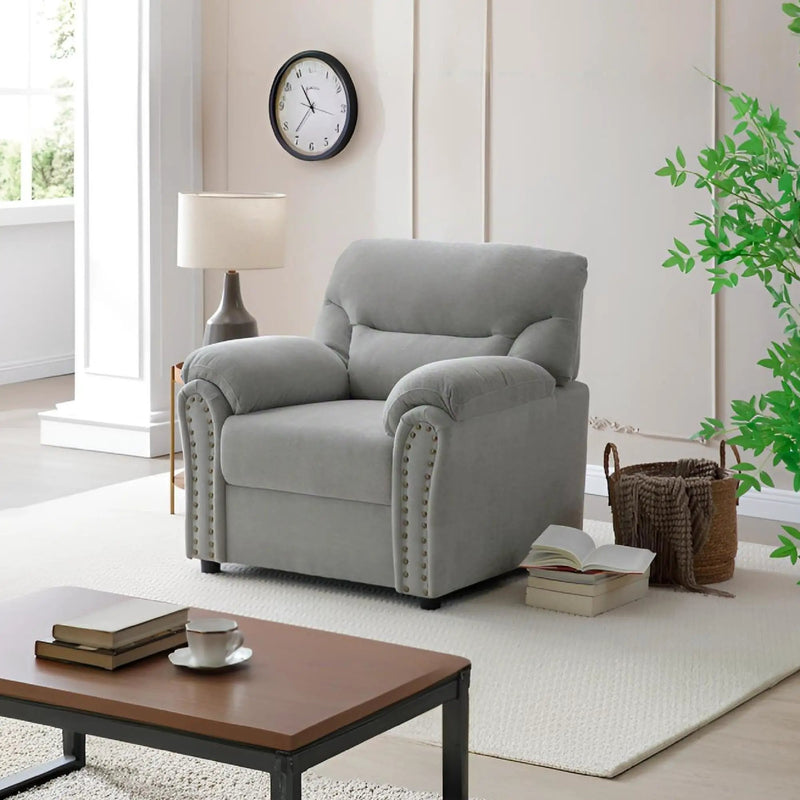 Hamilton - Chair With Hand Applied Nailhead Trim And Pillow Top Arm Cushions by Unique Piece Furniture