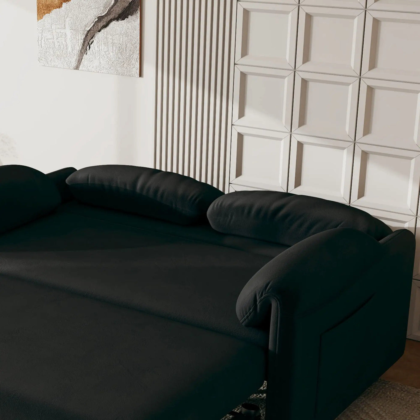 Sofa, Dual Purpose Lounge With Retractable Queen Size Bed by HouseOfZazla